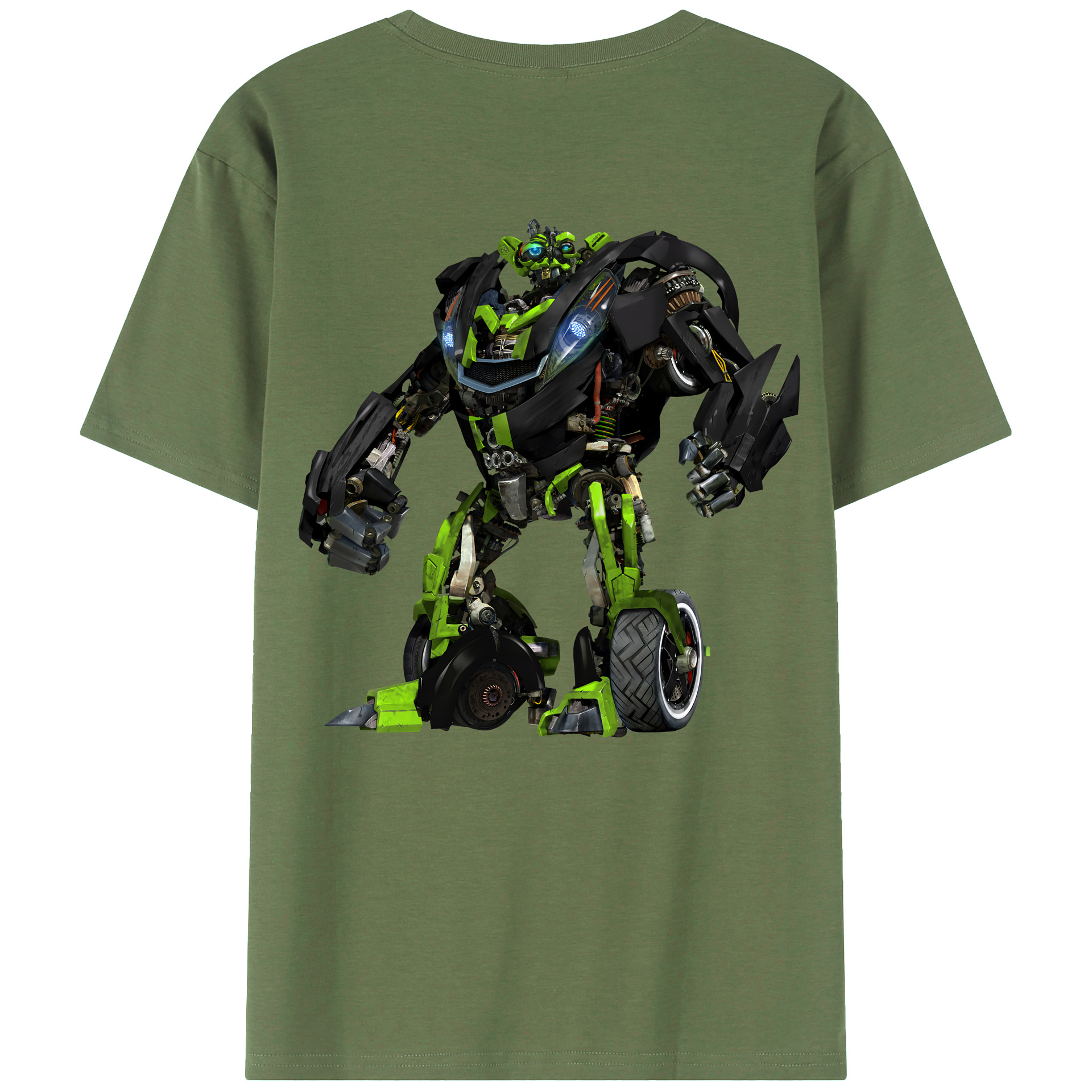 （画像用） Transformers トランスフォーマー 綿100％ メンズ半袖Tシャツ（バックプリント） 通気性